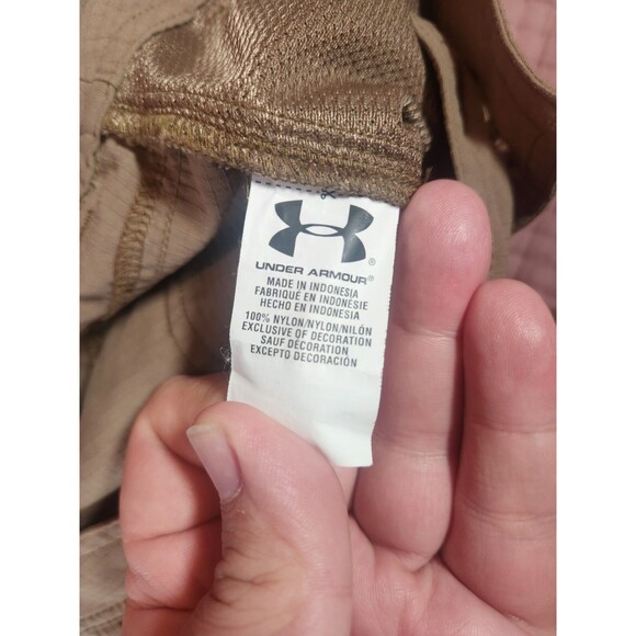 Under Armour 38x32 Brown Ripstop 1205777 Hunt Fish Convertible Mens Cargo Pants - Picture 5 of 7